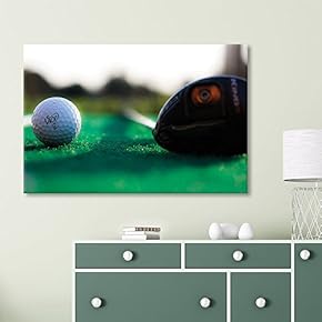 Sports Theme Golf Ball on The Court