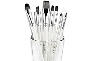 ADIS&GUYS ART SUPPLY ADIS&Guys Professional Paint Brush Set – 10 Pcs for Acrylic, Oil, Face & Body Painting – Ideal for Artists, Kids & Beginners