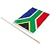 12-Piece South Africa Stick Flags - South African Hand-held Flags, Polyester Country Stick Flag Banners, Decorations for Parties, Parades, Sports Events, and International Festivals- 5.5 x 8.3 Inches