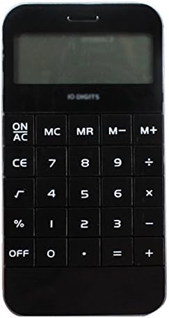 LABANCA Standard Function Portable Phone-Like Pocket Calculator Electric Desk Top Calculator with 10 Digit Display Time Counting and Phonetic Function (Black)