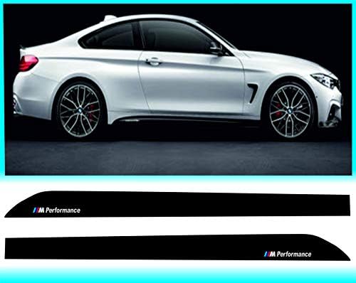 CCG 2pcs M Performance Side Skirt Sill Decal Stripe Sticker for BMW 4 Series F32 F33