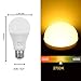 Dusk to dawn Lights Bulb, MINGER 5W LED Bulbs with Auto on/off, Indoor / Outdoor Lighting Lamp for Porch, Hallway, Patio, Garage (E26/E27, 450lumen, Warm White)