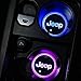 Auto Sport 2PCS LED Cup Holder Mat Pad Coaster with USB Rechargeable Interior Decoration Light Fit Jeep Accessories