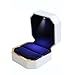 LYWOO Square Velvet Wedding Ring Jewelry Box with LED Light for Proposal or Engagement Jewel Display