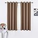 NICETOWN Bedroom Blackout Curtains and Drapes - Window Treatment Thermal Insulated Solid Grommet Blackout Draperies for Bedroom (Set of 2 Panels, 52 by 63 Inch, Cappuccino)