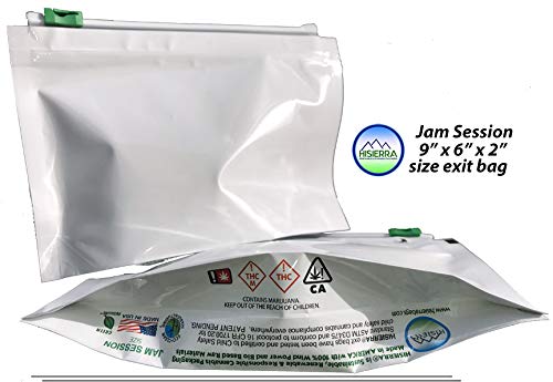HISIERRA child resistant exit bags JAM SESSION 9 x 6 x 2 size