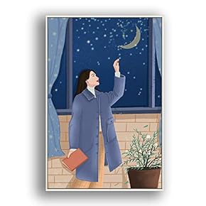 Framed Canvas Wall Art for Living Room, Bedroom Flow in The Dream Canvas Prints for Modern Home Decoration Ready to Hang - 16"x24" inches