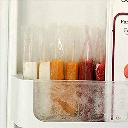 Ice Popsicles Bags Thick Frozen Pops Ice Cream Plastic Wrappers for Candy Food Grade Hot Sealing Packing Containers (200Pcs ,Clear) - Thumbnail 5