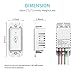 Smart Light Switch, Compatible With Amazon Alexa and Google Home, Remote Control Your Fixtures From Anywhere, Timing Function, Overload Protection, No Hub Required 2 pack