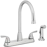 Project Source Chrome 2-Handle High-arc Kitchen Faucet with Side Spray