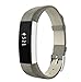 Fitbit Alta HR and Alta Bands Leather, Akale Genuine Leather Band With Buckle Replacement Wristband Small & Large for Fitbit Alta HR and Alta, Grey
