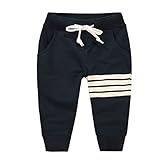 Weixinbuy Unisex Kid Toddler Cotton Jersey Harem Pants Baby Elastic Trousers (3-4 Year, Navy)