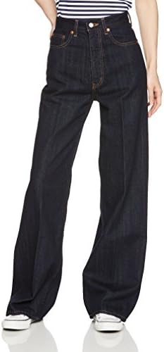 Amazon マウジー ジーンズ Gbl Mv Wide Straight 010bss11 0340 27inch ブルー レディーズ ジーンズ 通販