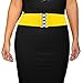 LUNA Fashion 3 Inch Elastic Cinch Belt - Solid - Yellow