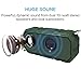 KOOINGYUE Enhanced Bass Stereo Version IPX56 Splash Proof Portable Bluetooth Speaker with Volume Amplifier 10 W Power, 33' Wireless Range Bluetooth 4.0, Custom Bass Radiator/Green