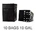 HYDROPONIC GROW BAGS for SOIL, COCO COIR, GRODAN + THCiTY GLOVES - 10 GALLON (10 BAGS)