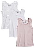 Sportoli™ Girls 3 Pack 100% Cotton Tagless Multi Color Tank Vest Undershirts