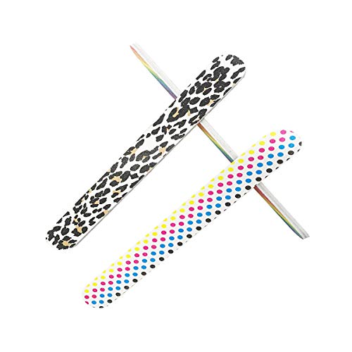 Nail File 10 PCS Professional Double Sided 100/180 Grit Nail Files Emery Board Colorful Manicure Pedicure Tool and Nail Buffering Files - Thumbnail 2