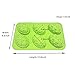 IHOMECOOKER 6 Even Easter Egg Bunny Chicks Silicone Cake Baking Mold Cake Pan Muffin Cups Handmade Soap Moulds 2pc Set