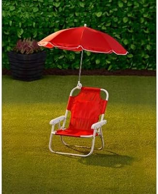 Crazyshop1 Kids Patio Furniture Chair Umbrella Children S Sun Lounger Seat Garden Parasol Red Amazon Co Uk Garden Outdoors