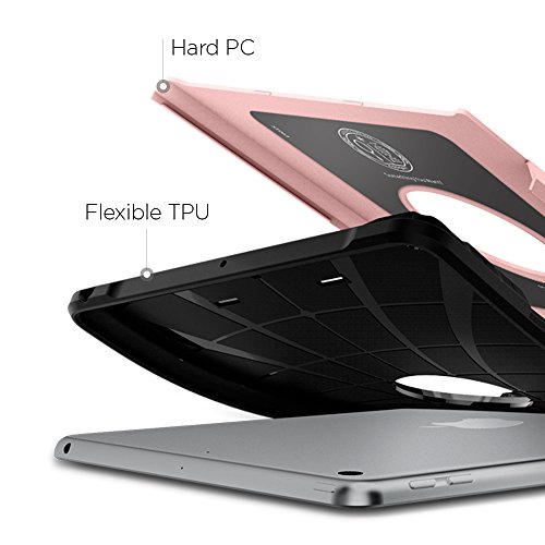 Spigen Tough Armor Compatible con Apple iPad 9.7 (2017) Funda - Oro Rosa - Imagen 5