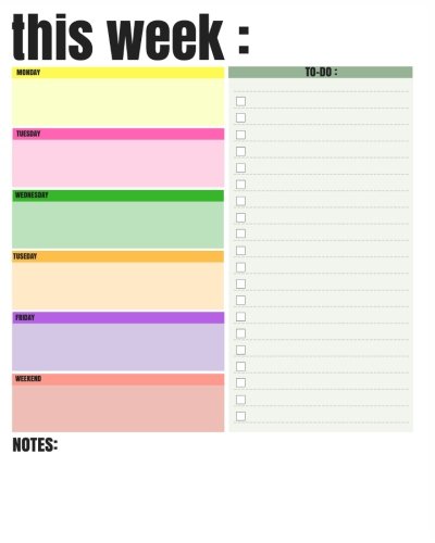 Download Weekly Planner and To-Do List Notepad (Volume 1) Download Weekly Planner and To-Do List Notepad (Volume 1)