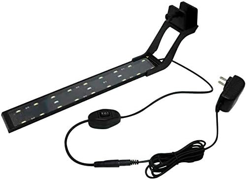 Mingdak LED Aquarium Light- Fish Tank Light Fixture with Clip on Brackets, Blue and White LED Hood Light,21 LEDs