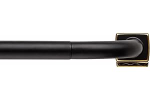 Wrap Around Curtain Rods for Windows 30-156 Inches Adjustable Heavy Duty Metal, 1 Inch Diameter Extendable Wraparound Curved 