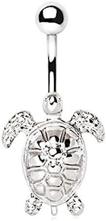Stainless Steel Sea Turtle Navel Ring