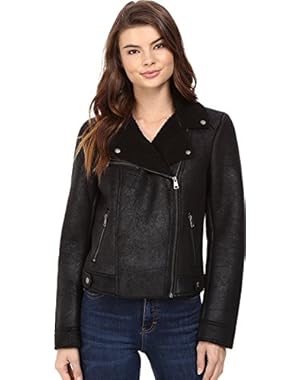 Womens Faux Shearling Asymmetrical Jacket!