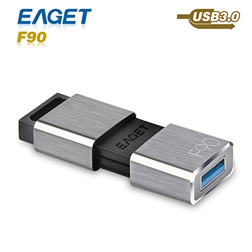 Eaget F90 USB 3.0 High Speed Capless USB Flash Drive,Water Resistant Pen Drive,Shock Resistant Thumb Drive,16GB