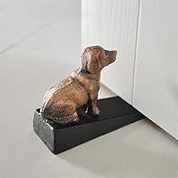 Han cheng he Door Stops Retro Vintage Rustic Cast Iron Dog Antique Bronze Door Stopper Animal Door Stopper Holder for Garden Farmhouse Easy to Assemble (Color : Antique Bronze, Size : One Size)