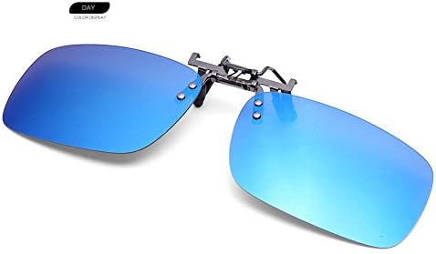 Clip On Flip Up Polarized Sunglasses by AUUS Frameless Rectangle Lens UV400