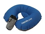 Trekology Ultralight Travel/Neck Air Pillows for Airplane, Compact Head and Neck Support Pillow, Travel Accessories as a Headrest, Neck Cushion for Best Sleep While Travelling