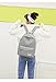 Veenajo Canvas Classic Backpack for School Travel Daypack Laptop Backpack with USB Charging Port (Grey)