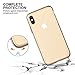 iPhone Xs Max Case,RORSOU Clear Hard 9H Tempered Glass Back Cover [Anti-Scratch] + Soft TPU Bumper [Slim Thin] Premium Hybrid Protective Case for Apple iPhone Xs Max 6.5 Inch (2018) - Crystal Clear