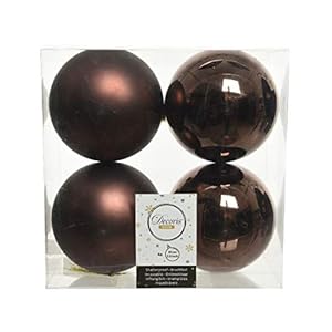 kerstbal plc d10cm d.bruin 4st