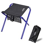 G4Free Camping Stools Folding Portable Lightweight Camp Stool Chair with Mesh Storage Pouch for Outdoor Fishing Hunting Hiking Gardening Beach Barbecue Travel Picnic