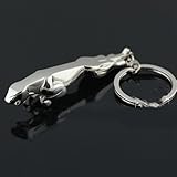 New 3d Jaguar Keychain Men Car Part Collect Metal Key Ring Keyfob Silver Tone