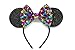 CLGIFT Rainbow Mickey Ears, Rainbow Minnie Mouse Ears, Sparkly Minnie Ears, Mouse Ears, Handmade,One Size Fits All