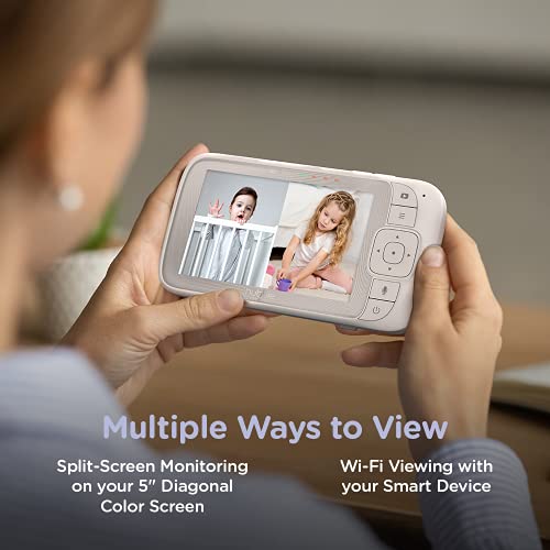 Hubble Connect Twin 5" Smart Baby Monitor with Camera and Audio