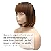 MERISIHAIR Short Bob Hair Wigs Synthetic Colorful Cosplay Daily Party Straight Wig with Flat Bangs Heat Resistant for Women Natural As Real Hair (Black to reddish brown)