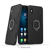 Cocomii Black Panther Armor Xiaomi Mi 8 Pro Case NEW [Heavy Duty] Tactical Metal Ring Grip Kickstand Shockproof Bumper [Works With Magnetic Car Mount] Full Body Cover for Xiaomi Mi 8 Pro (B.Jet Black)