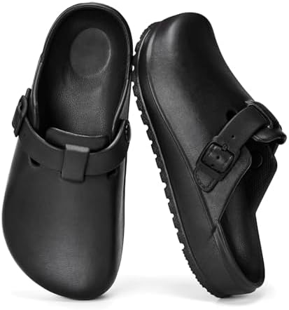Amazon.com | Birkenstock Kay Super Grip Leather Black