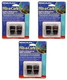 Penn Plax Filt-A-Carb for Multi-Pore and Undergravel E Filters- 6 Total (3 Packs with 2 per Pack)