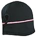 TrailHeads Women's Power Ponytail Hat - Reflective Winter Running Beanie - black/silver/neon pink