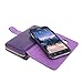 S6 Active Case, Galaxy S6 Active Case, Cellularvilla Wallet Bag Case, Pu Leather Flip [Card Slots] Case, [Zipper Wallet] [Magnetic Detachable] Back Cover for Samsung Galaxy S6 Active G890 (Purple)