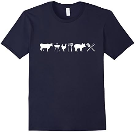 Funny BBQ Emoji Animals Shirt Grilling Cow Chicken Pig Pork