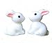 Smilesky Miniature Bunny Figure Animal Rabbit Toys Fairy Garden Party Decorations White 0.8 Inches 20 PCS