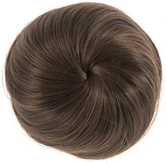 Ladies Clip-In Hair Extension Bun Scrunchie (Brown)